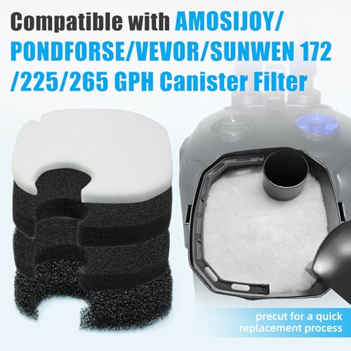 16 pcs Replacement Canister Filter Pads Compatible with AMOSIJOY