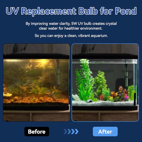5W UV Bulb Replacement for COODIA 5W UV Aquarium Filter Pump