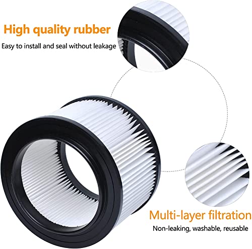 17810 Filter Compatible with Craftsman 4 Gallon Vacuum Filter (4 Count)