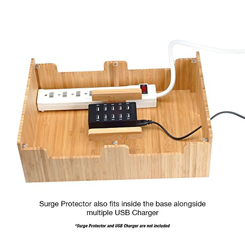 Bamboo 10 Port Charging Station & Docking Organizer for Smartphones & Tablets