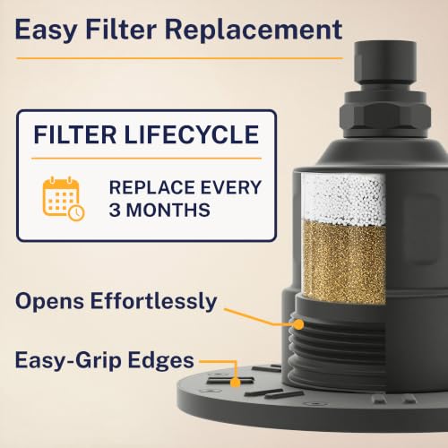 Gillian Filtered Shower Head for Hard Water