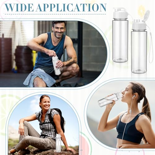 50 Pieces Reusable Plastic Water Bottles Bulk (50 Count)
