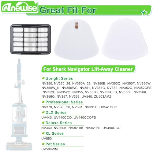 Filter Replacement for Shark Navigator Lift Away Deluxe Professional Vacuum ZU503AMZ NV350 NV351 NV352 NV355 NV357 NV360 NV370 UV440 UV540