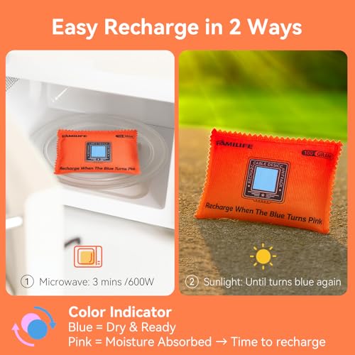 Rechargeable Desiccant Packs for Storage (6 Count)