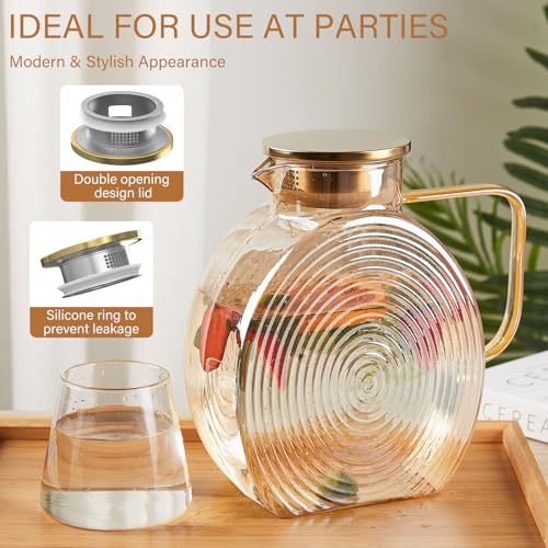 84 oz Glass Pitcher with Lid