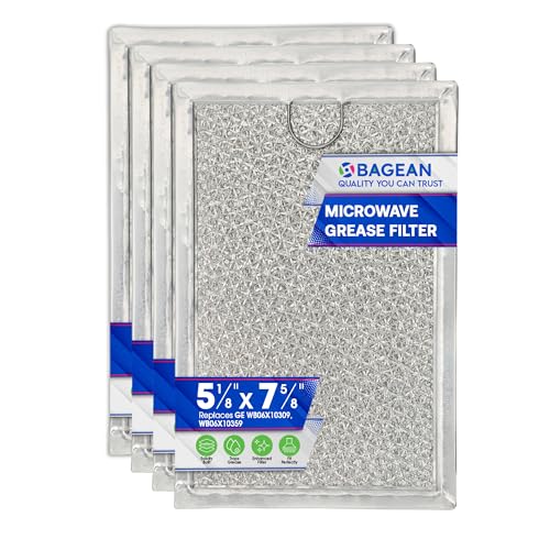 Microwave Filter 7.6” x 5.1” Fits GE WB06X10309 Oven Grease Filters (4 Count)