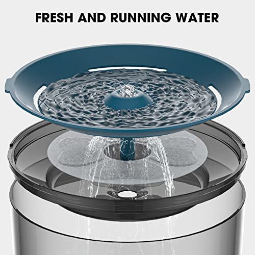 8 Packs Cat Water Fountain Food Grade Replacement Filters & Sponges for 74oz
