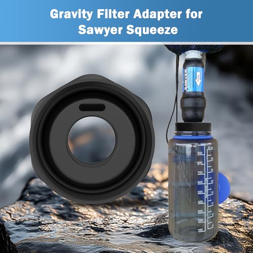 Water Filter Adapter Compatible with Sawyer Squeeze to Nalgene Bottle