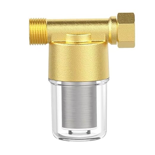 Reusable sediment water filter Water,Pipe fittings,Outdoor rinse pre-filtration,Inline Washer Filter for Washing Machine, Shower, Garden Hose, Well Water, Anti Clogging, 1/2 inch - AquaVibe