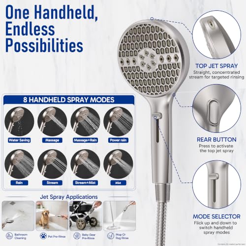 Nickel Filtered Shower Head with Handheld