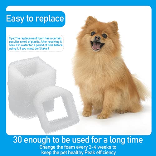 30 Pieces Pet Fountain Filter Foam Replacement Filters Foam Sponge Pre (30 Count)