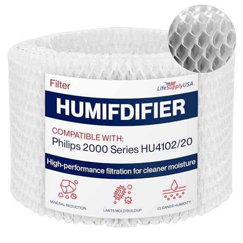 Humidifier Filter Replacement Wick Compatible with Philips 2000 Series HU4102