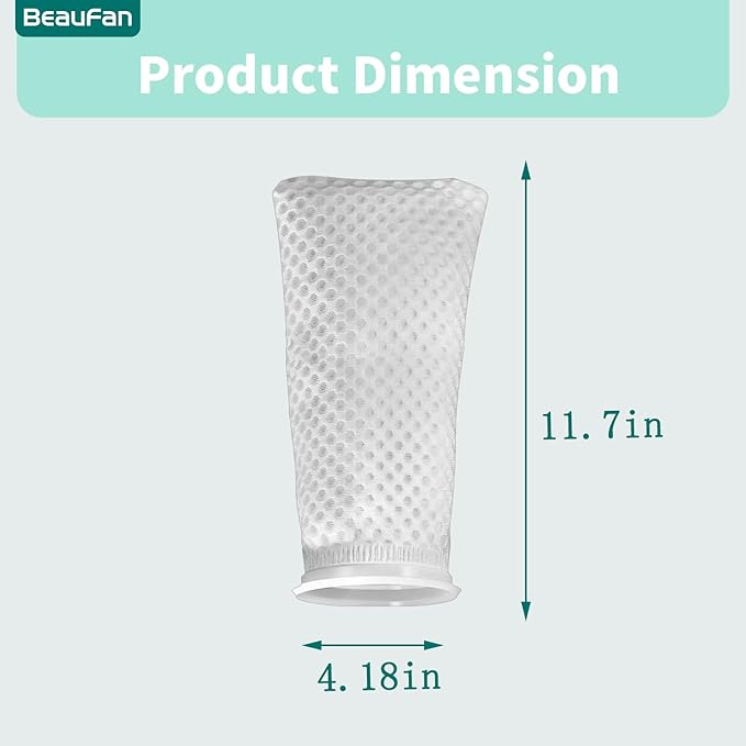 20 Pack 4 Inch 150 Micron Honeycomb Filter Socks for Fish Tank, Aquarium Filter Sock 3D Honeycomb Design Filter Sock, Compatible with Waterbox Marine X 60.2, 90.3, and 110.4.