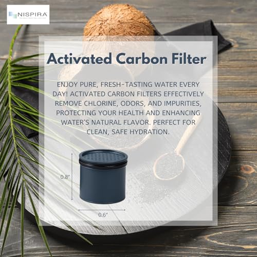 Carbon Water Filter Replacement Compatible with Lifestraw Go Series (8 Count)
