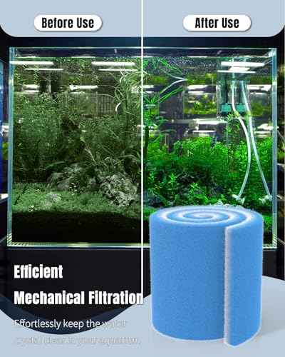 Aquarium Filter Floss Roll 20 x 10 x 1.2 Inch Cuttable Aquarium Filter Pad