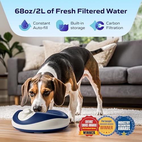 Mini Portable Filtered Water Bowl for Cats & Small Dogs