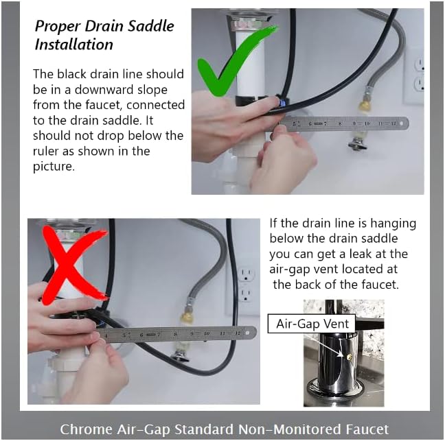Watts Premier WP116001 Air-Gap Non-Monitored Standard Faucet for Water Filtration Systems, Chrome