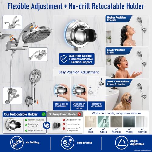 Filtered Shower Head with Handheld