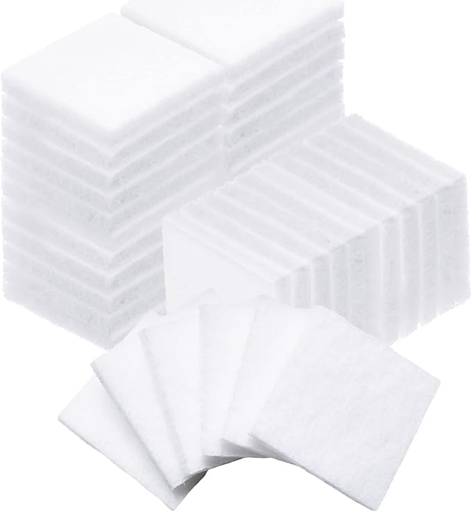 Square Humidifier Essential Oil Pads Unscented Replacement Aroma Diffuser Pads White for Simply Diffusers Humidifier Accessories for Car Room Air (100 Pieces)