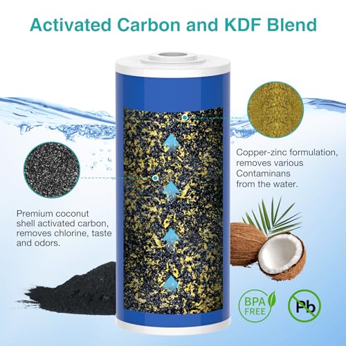 2 Stage 10" x 4.5" Whole House Water Filter Replacement (4 Count)