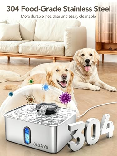 4Gal 15L Dog Water Fountain for Large Dogs
