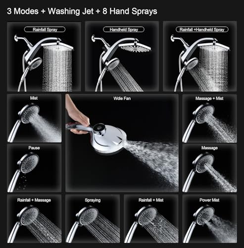 12" High Pressue Rain Shower Head with Handheld