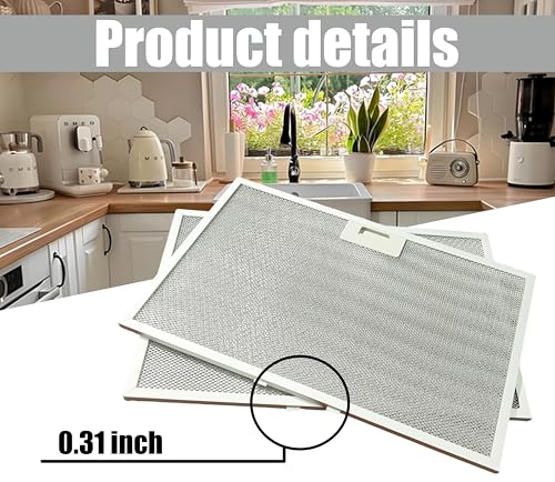 WB02X11012 JV566H2SS Range Hood Grease Filter Compatible with GE Models JV566H1SS JV565H2WW JV565H2CC Efficient Kitchen Ventilation Easy to Install （2 Pack） (2 Count)