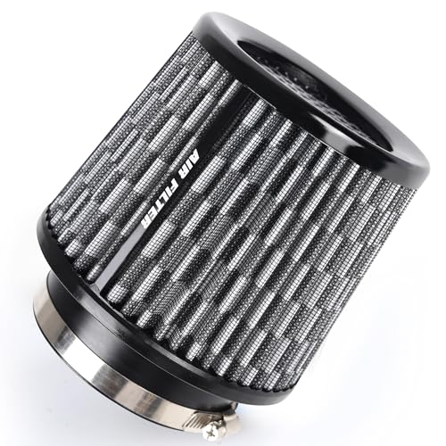 3 3.5 4 Inches Cold Air Intake Filter 76mm 89mm 101mm High Performance Washable Clamp