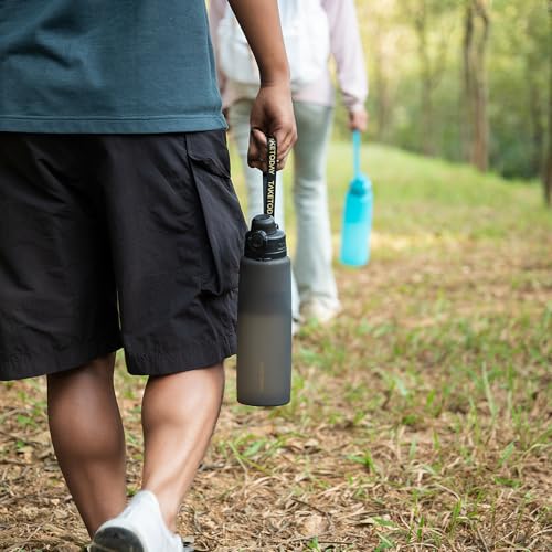 Collapsible Water Bottles with Straw for International Travel