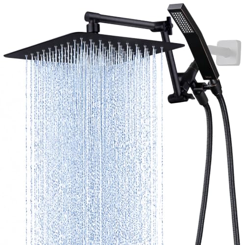 All Metal 10 Inches Rainfall Shower Head with Handheld Combo