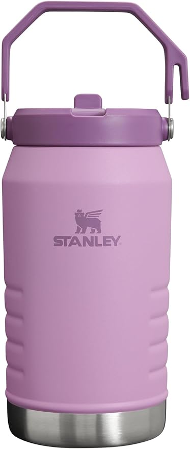 Stanley IceFlow Flip Straw Jug with Handle 64 oz| Twist On Lid and Flip Up Straw | Leak Resistant for Travel and Sports | Insulated Stainless Steel | BPA-Free | Lilac