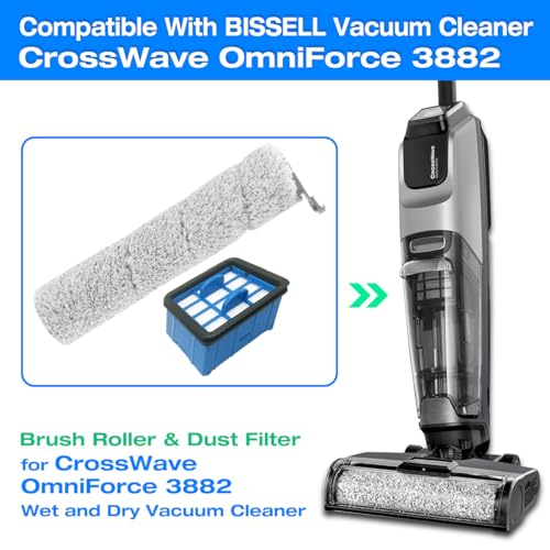 Replacement Brush Roll for Bissell CrossWave OmniForce 3882 Wet and Dry Vacuum cleaner (6 Count)