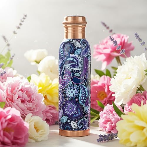 Pure Printed Copper Water Bottle