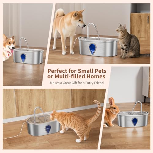 Cat Water Fountain Stainless Steel (67.99 Fl Oz)