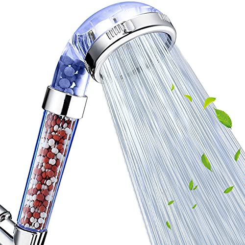 Shower Head Filter Filtration High Pressure Water Saving 3 Mode Function Spray Handheld Showerheads for Dry Skin & Hair