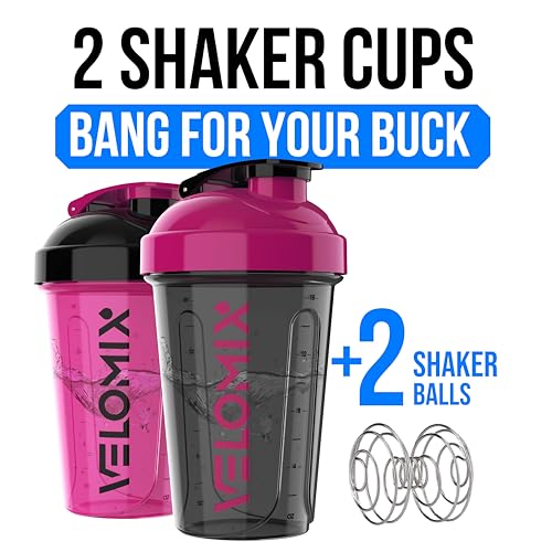 2 Pack 20oz Protein Shaker Bottle for Protein Mixes (2 Count)