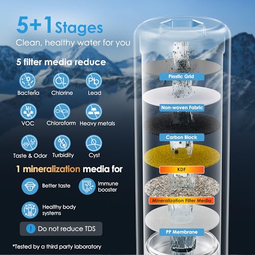 BS13 Under Sink Water Filtration System with Dedicated Faucet