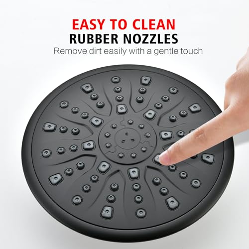 Matte Black Shower System with 9" High Pressure Rain Shower Head