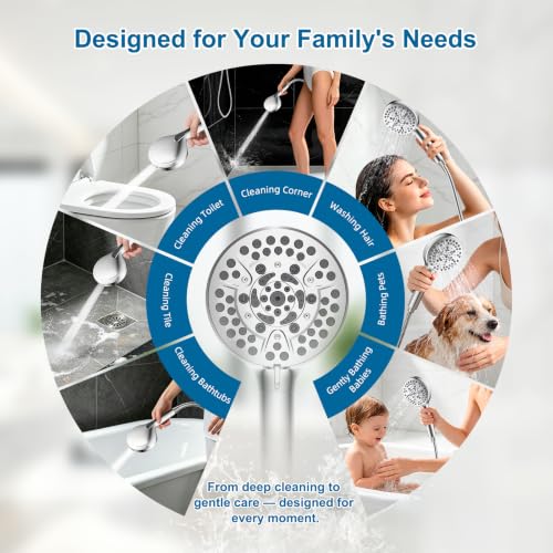 All Metal 12" High Pressure Rain Shower Head Combo
