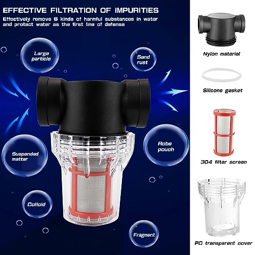 Garden Pond 1 inch Mesh Strainer Water Pump Filter Thread Inline Filter Strainer High Pipeline Filter for RV