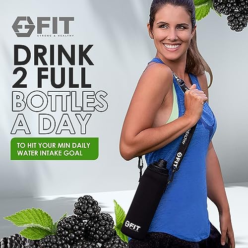 32 oz Glass Water Bottle with Time Marker
