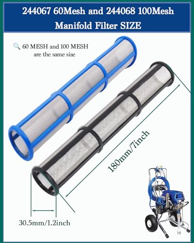4+2） Pack 244067 60Mesh and 244068 100Mesh Manifold Filter (6 Count)