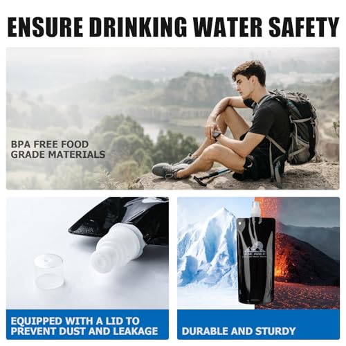 17oz Collapsible Water Bottles (6 Count)