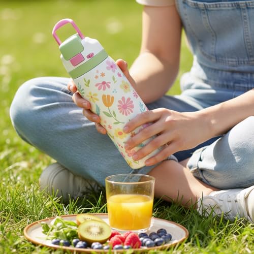 Floral Stainless Steel Water Bottle