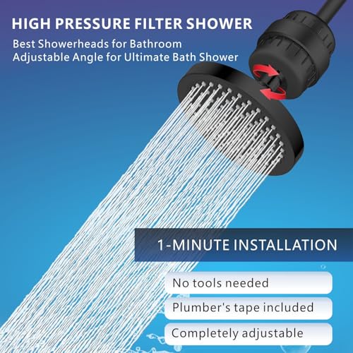 High Pressure Filtered Shower Head Set