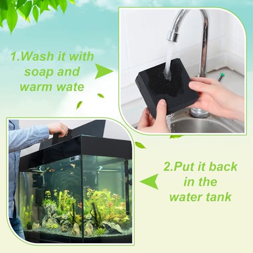 8 Pcs Aquarium Cube Filter Activated Carbon Aquarium Filter Water Filter for Fish Tank 4 x 4 x 2 Inch Cube Honeycomb Structure Charcoal Deodorant for Ponds Pools Horses Stock Tank Filtration (8 Count)
