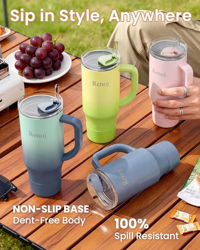 Insulated Mug 100% Spill Resistant Insulated Water Bottle for Iced Coffee & Hot Drinks