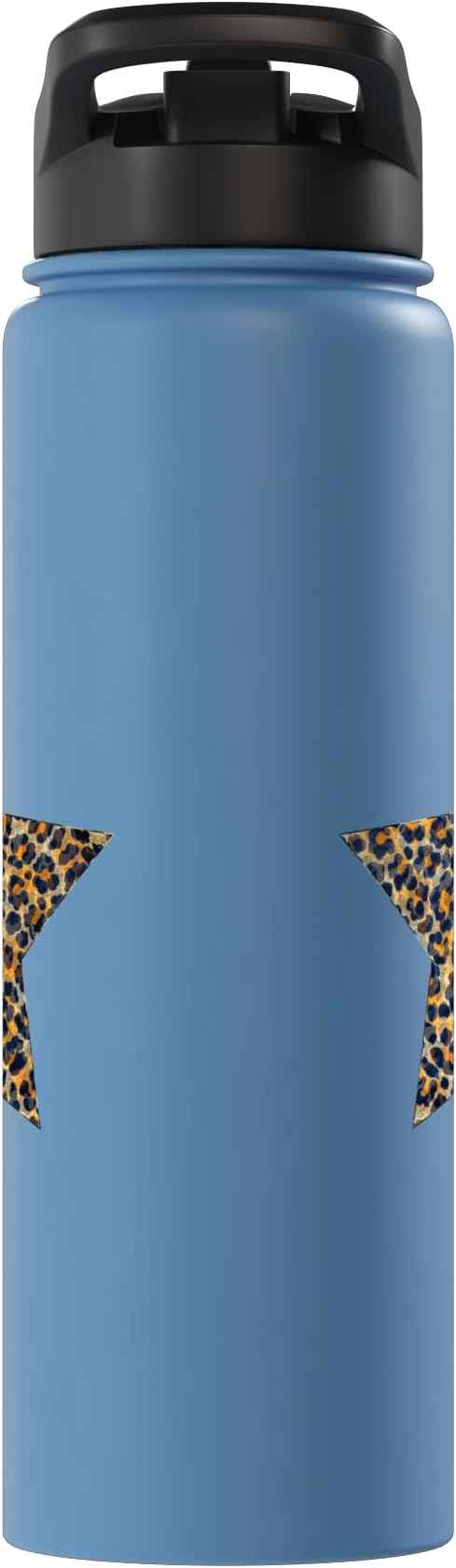 Star Shape - Cute Cheetah Leopard Print Graphic Stainless Steel Insulated Water Bottle