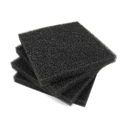 4 Pieces Aquarium Filter Foam Sponges Pad 20PPI 9x9x1 inch (4 Count)