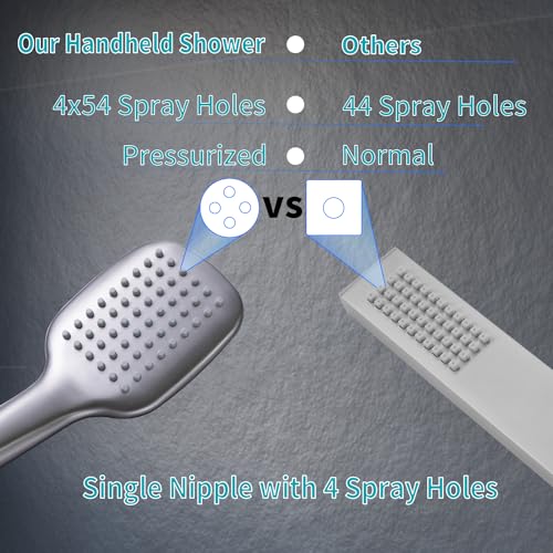 Brushed Nickel Handheld Shower Head Hand Shower Sprayer